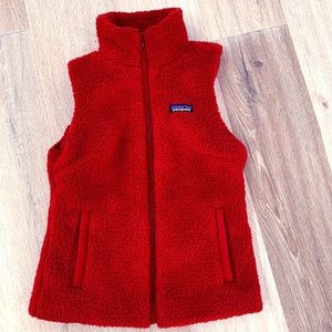 Red Patagonia Fleece Vest {Small}